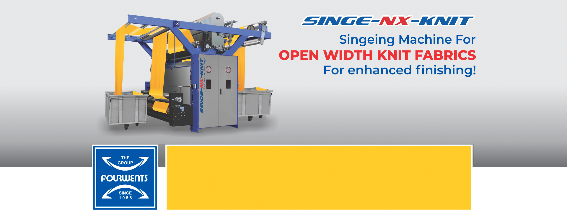 SingeNX Singeing Machine for open Width Knit Fabrics